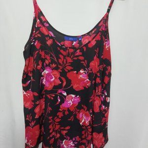 APT9, Dress Cami's, Black & Red Floral, Size Large